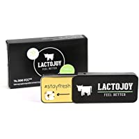 Los mejores  - LactoJoy Pastillas de Lactasa 14.500 FCC I Tratamiento de Comprimidos para Intolerancia a la Lactosa I Digestión de la…